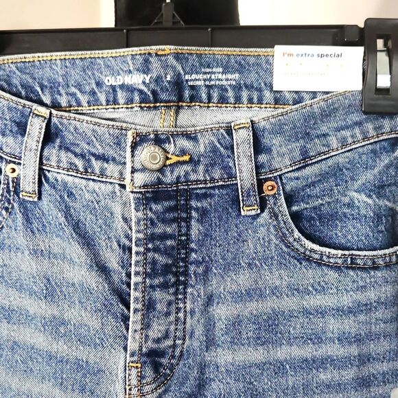 Old Navy | High-Rise Slouchy Straight Jeans | Size 2 - Picture 3 of 4
